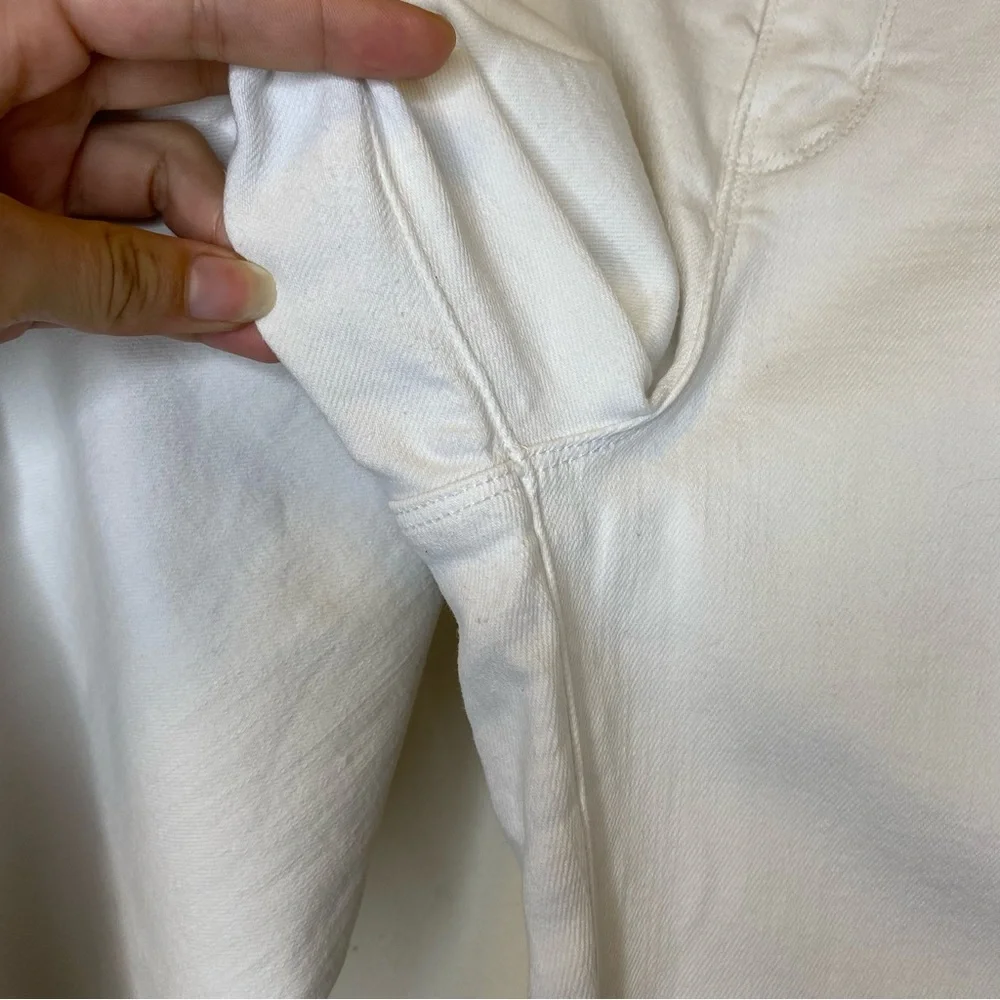 L’AGENCE Oriana High Rise Straight Leg 5-Pocket Jeans White Sz 29 - Picture 8 of 13